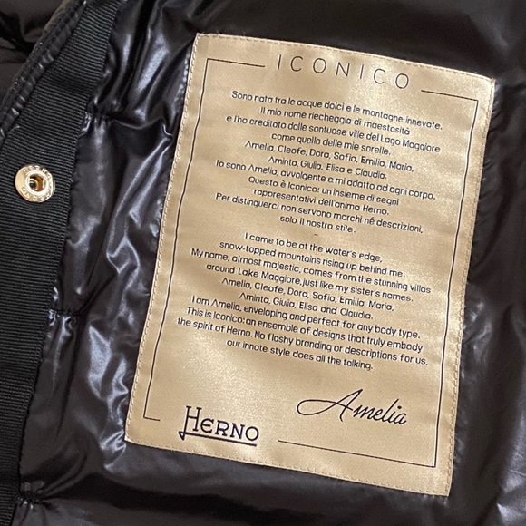 HERNO Amelia Stand Collar Down Coat - Picture 7 of 13